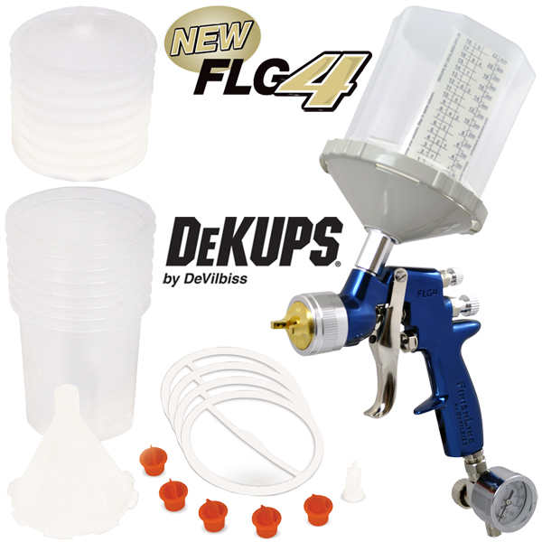 DeVILBISS FinishLine 4 HVLP SPRAY PAINT GUN w/ 1.3 Tip DeKUPS