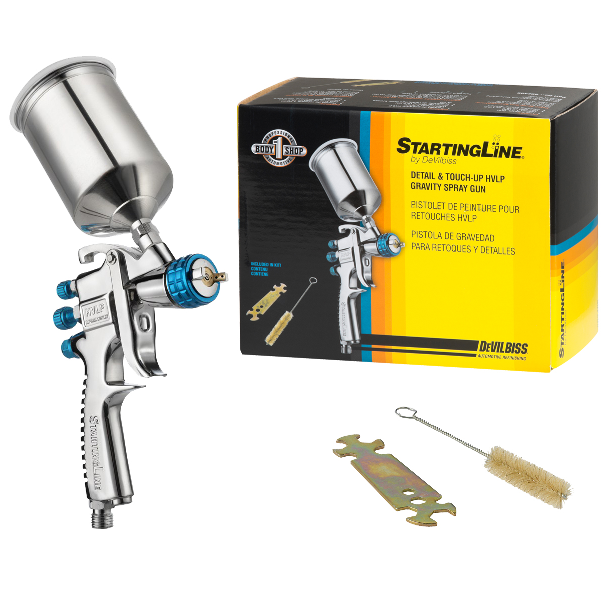 New DeVILBISS Startingline Mini Detail TouchUp HVLP SPRAY GUN Auto Car