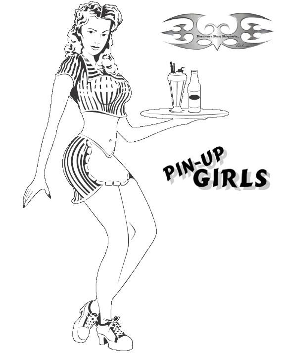 Pin Up Girl 2 Sexyhot Rod Airbrush Stenciltemplate Ebay
