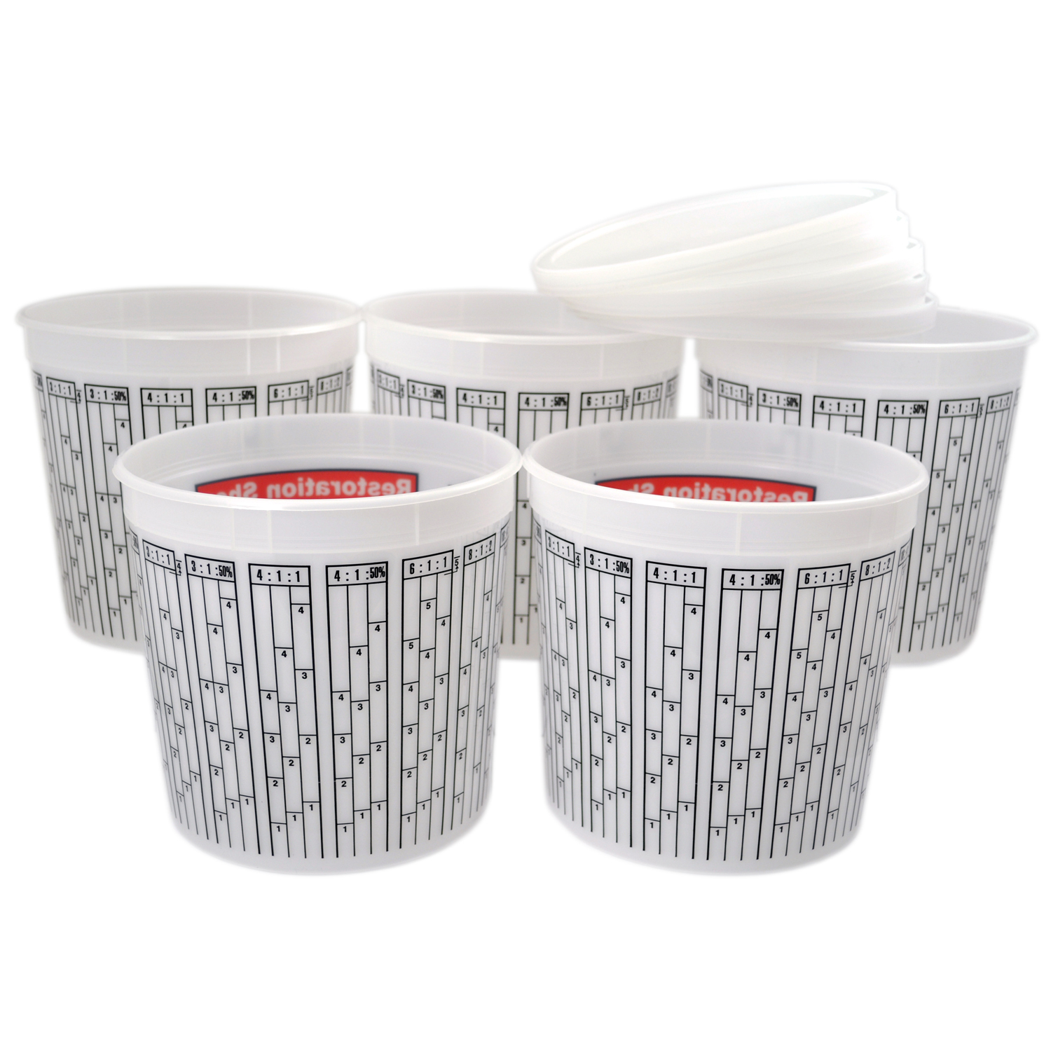 Paint Mixing Cup Plastic Measuring Quick Mix 1/2 Pint Box of 100 Cups
