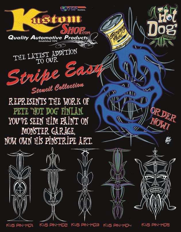 PINSTRIPE/PINSTRIPING AIRBRUSH CUSTOM STENCIL Hot Dog 3 eBay