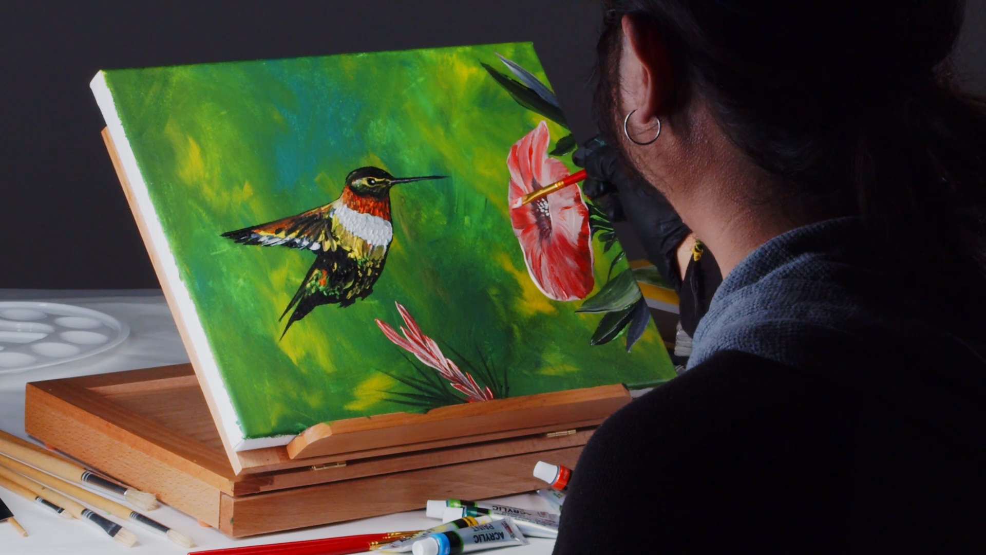 U.S. Art Supply How to Paint A Hummingbird Using Acrylic