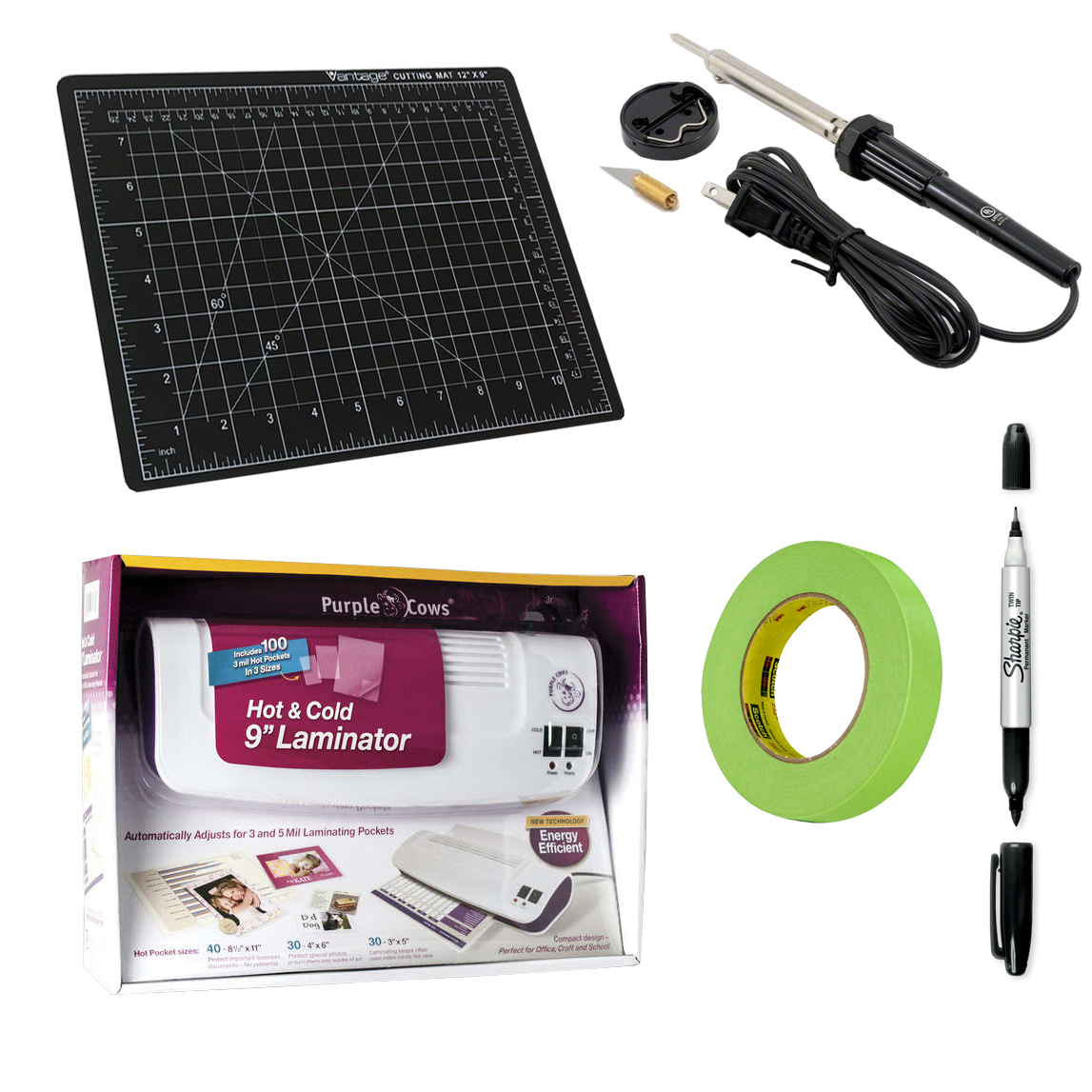 Custom DIY STENCIL KIT w/ 9" Laminator & Sheets, Stencil Cutter