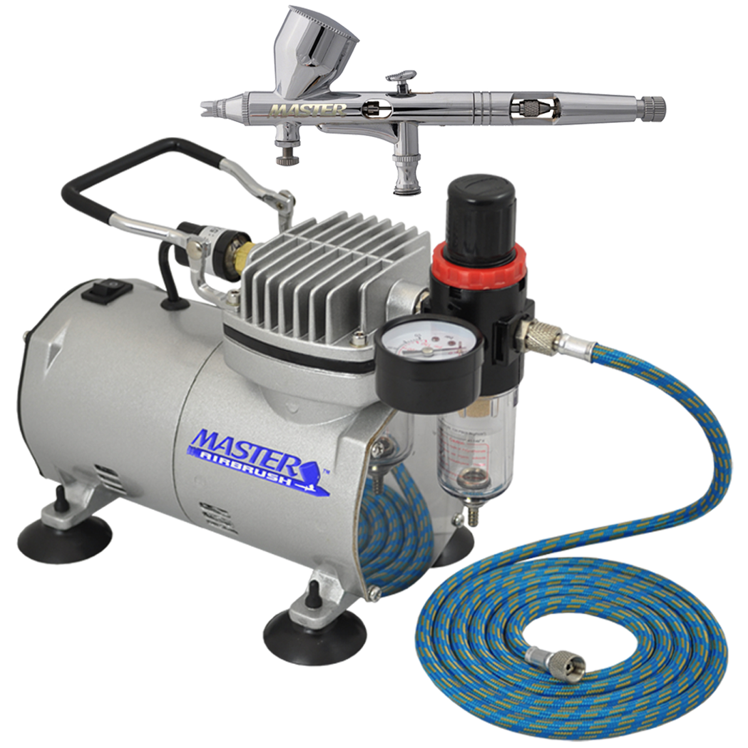 0.2 Fine Detail DualAction Gravity AIRBRUSH KIT Air Compressor Auto