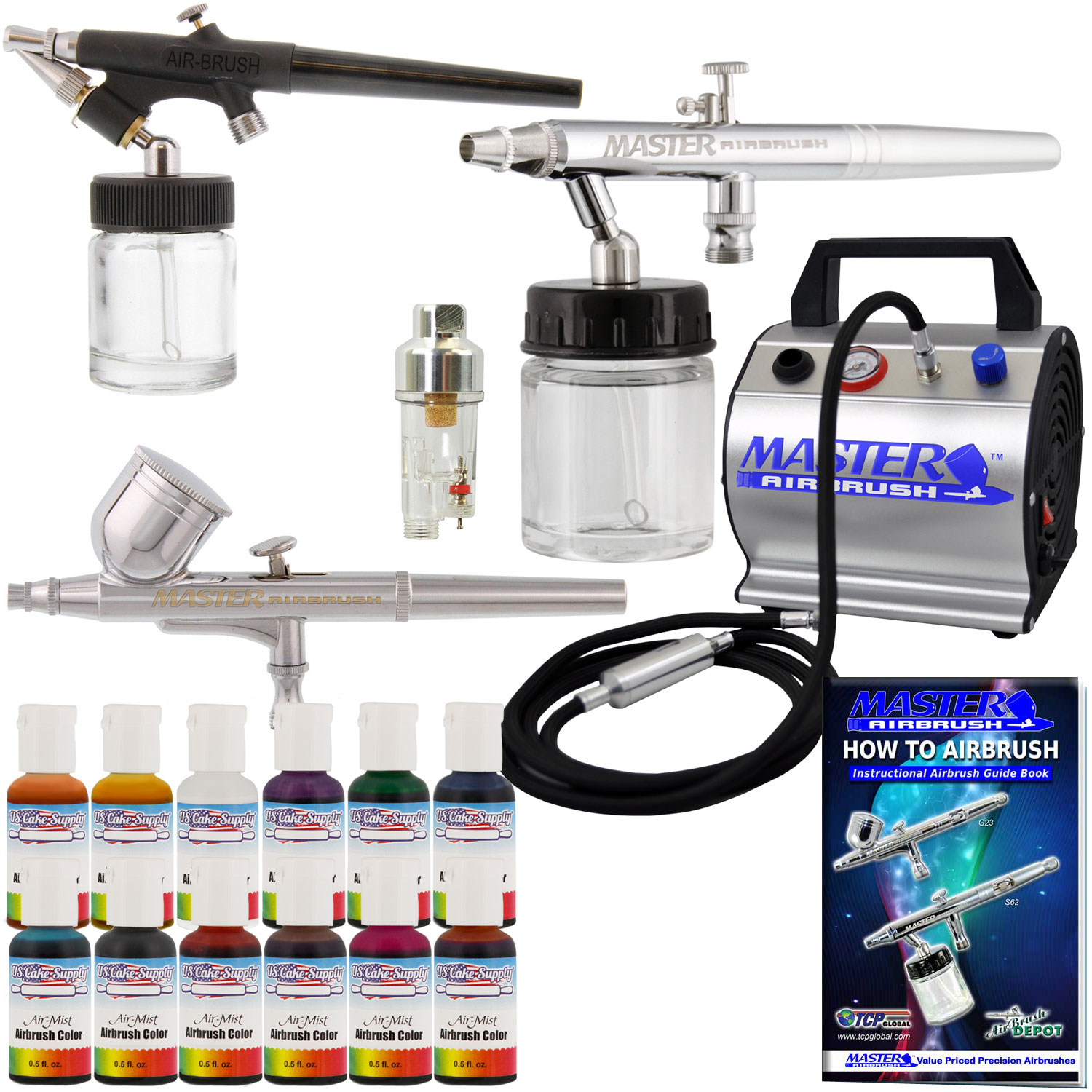 Professional Premium Airbrushing System with 3 MultiPurpose Master