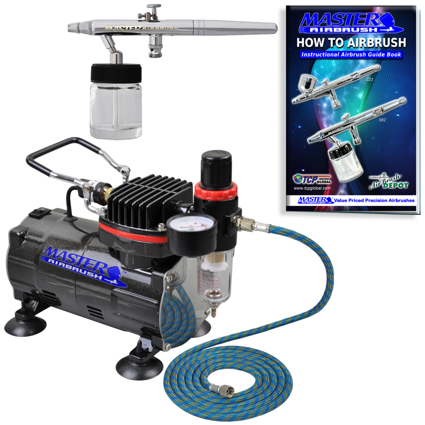 NEW Siphon Suction Feed Dual Action Airbrush AIR Compressor System KIT