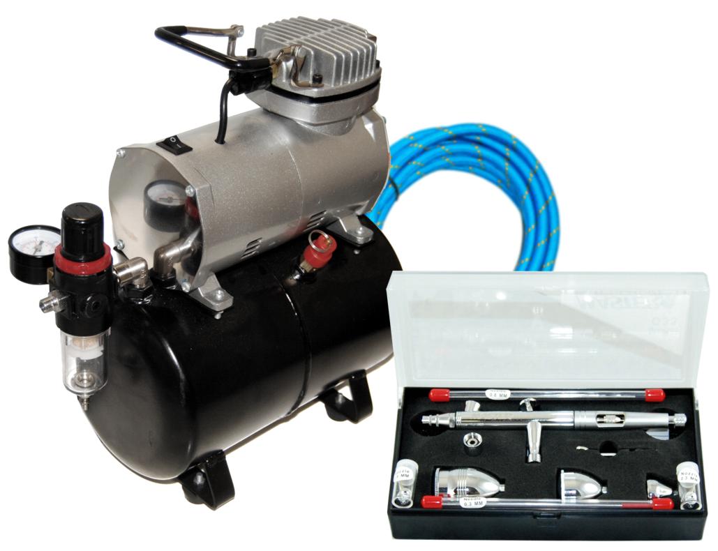 All-Purpose G33 DUAL-ACTION AIRBRUSH KIT Air Compressor