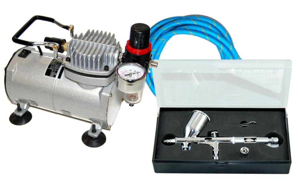 New MASTER G45 DUAL-ACTION AIRBRUSH KIT Air Compressor