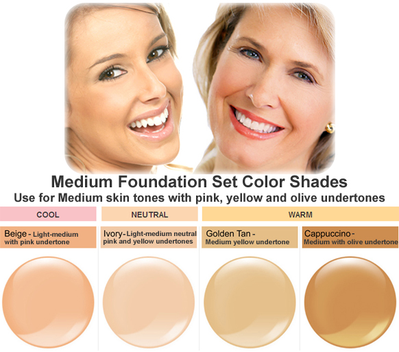 Medium, come and Tan Set in color or Master skin in for of Dark a dark 16 All makeup Shades Fair,