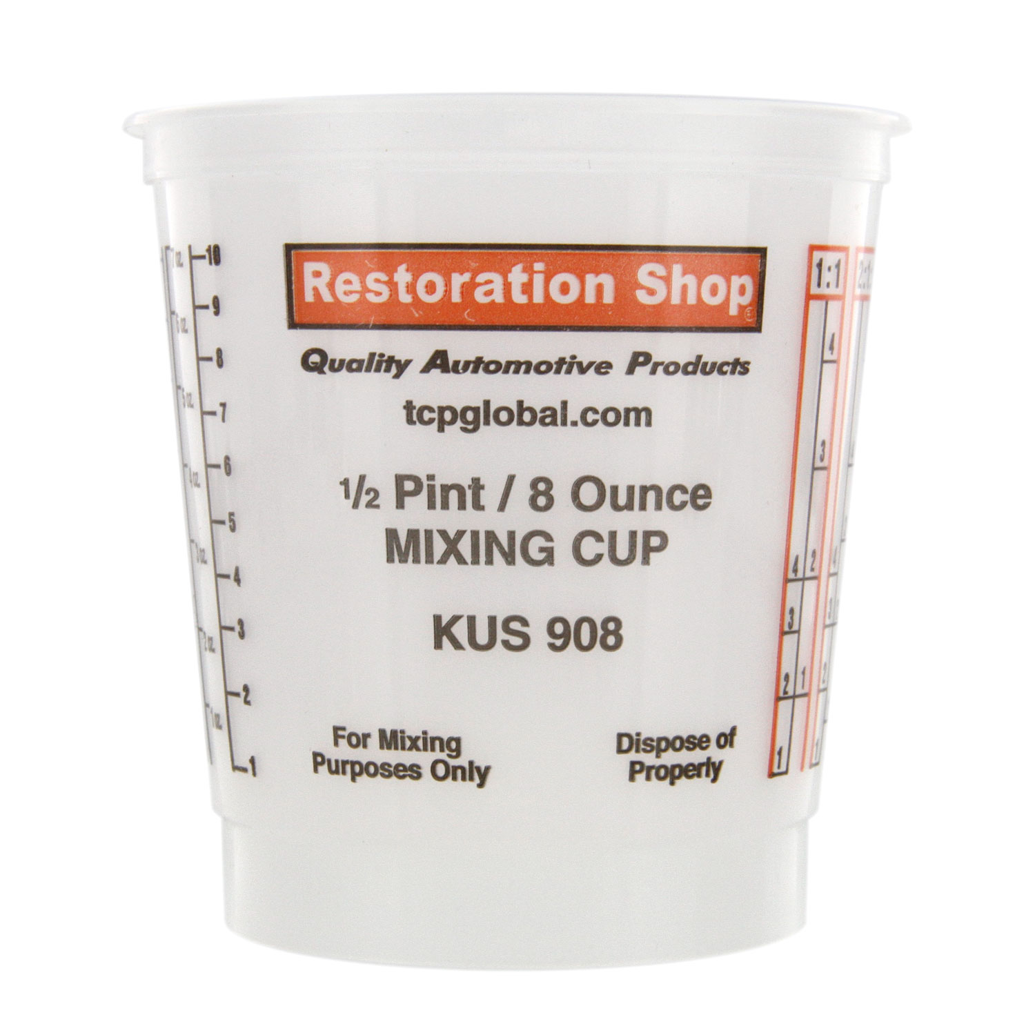 Paint Mixing Cups QUART with Lids Plastic Measuring Quick Mix 5 Piece