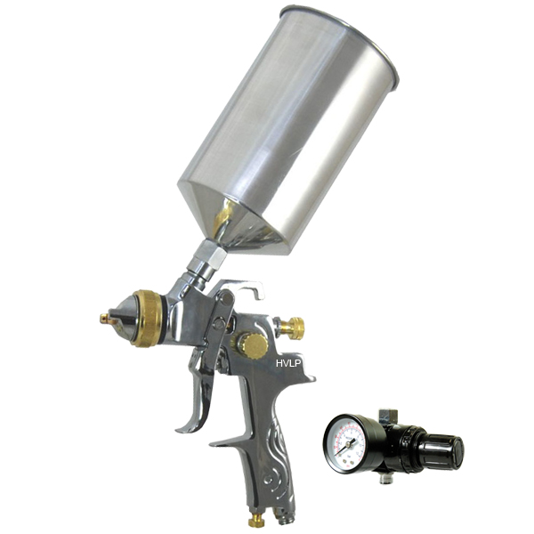 Pro 1.5 HVLP Gravity SPRAY GUN Regulator Auto Car Paint Clearcoat
