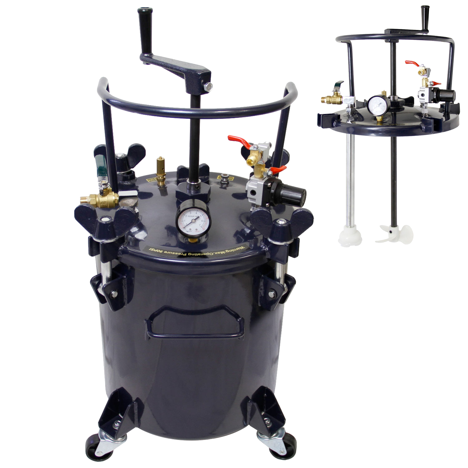 5 Gallon 20l PRESSURE FEED PAINT POT TANK Spray Gun Sprayer Regulator