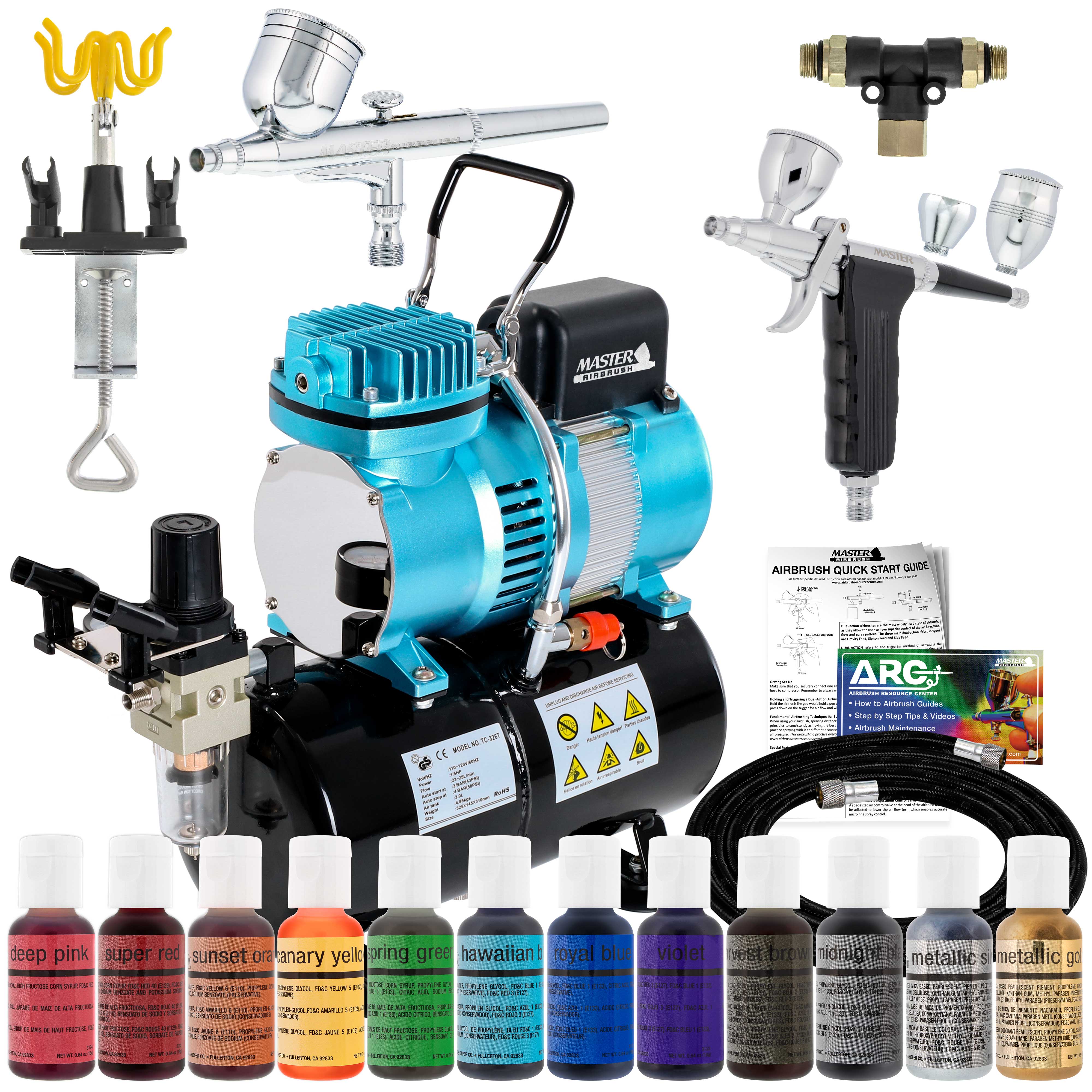 thumbnail image 2 of Master Airbrush Cake Decorating Kit – Compressor + 12 Chefmaster Food Colors, S68E 2 of 3