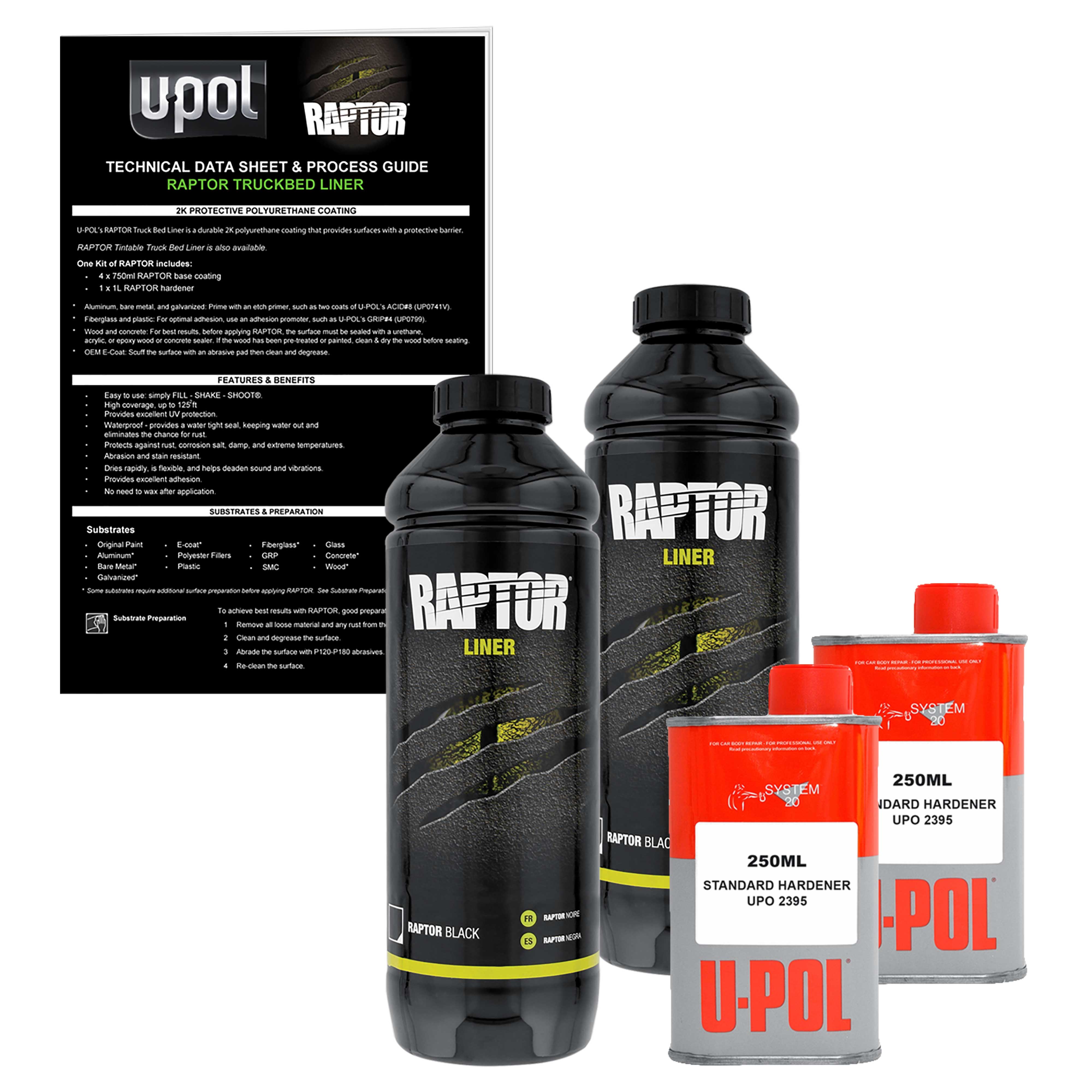 Raptor Black Urethane Spray-On Truck Bed Liner Kit, 2 Quarts | eBay