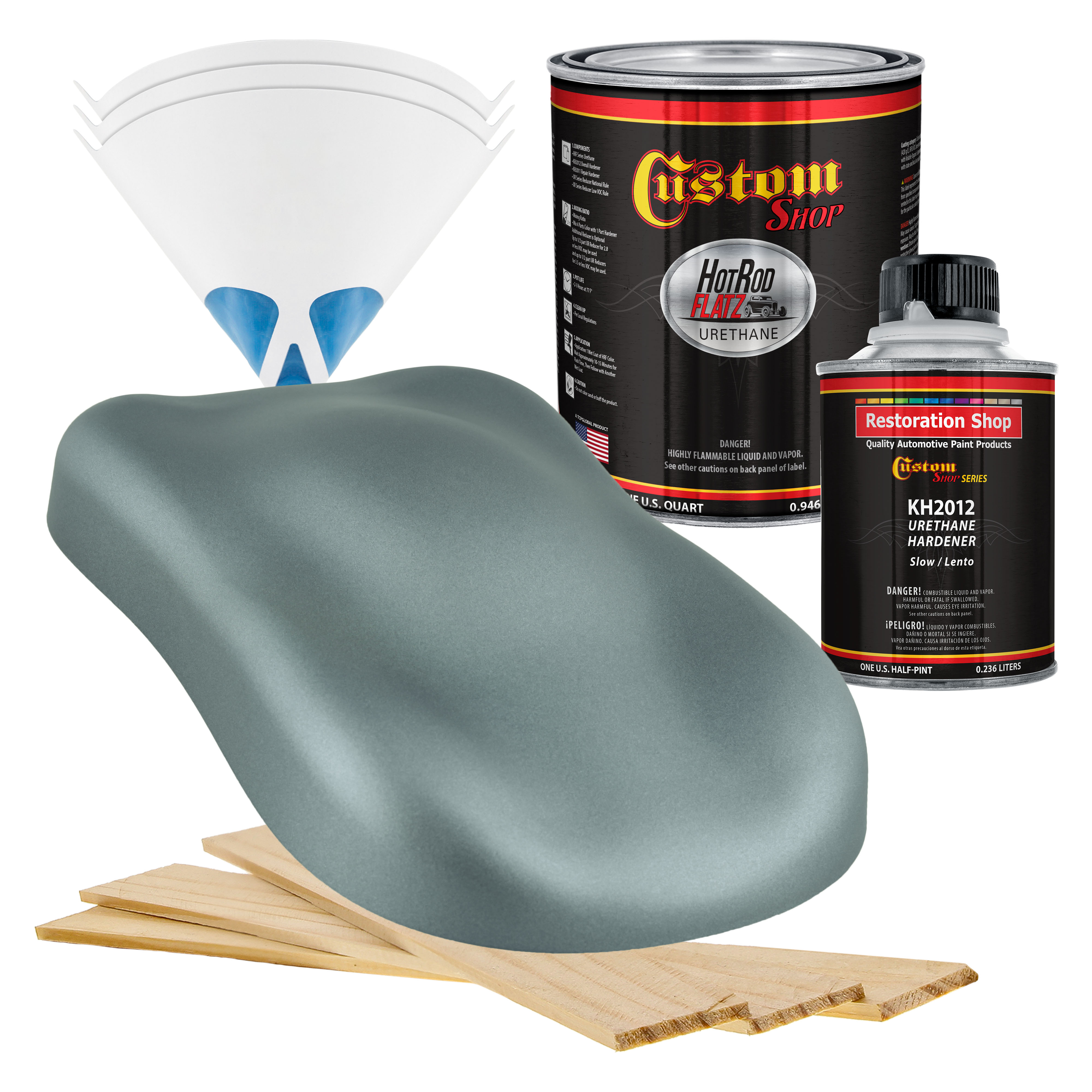 thumbnail image 2 of Custom Shop Hot Rod Flatz Gunmetal Grey Paint – Urethane Auto Kit 1 Gallon 2 of 6