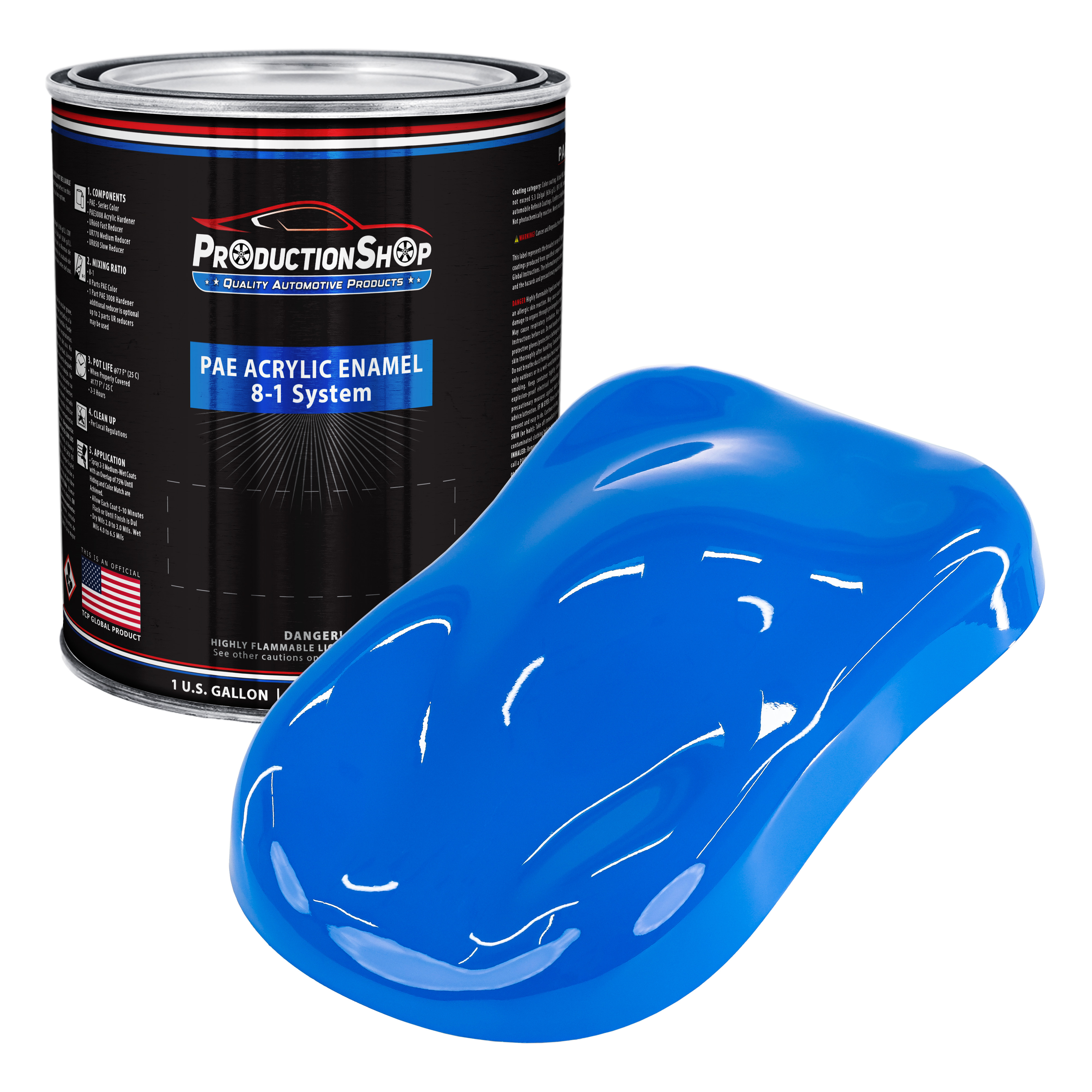 thumbnail image 2 of ProductionShop High Gloss Dark Gray Acrylic Enamel Auto Paint Kit (Quart, PRO PAE-4906-KIT-QT, USA Made) 2 of 6