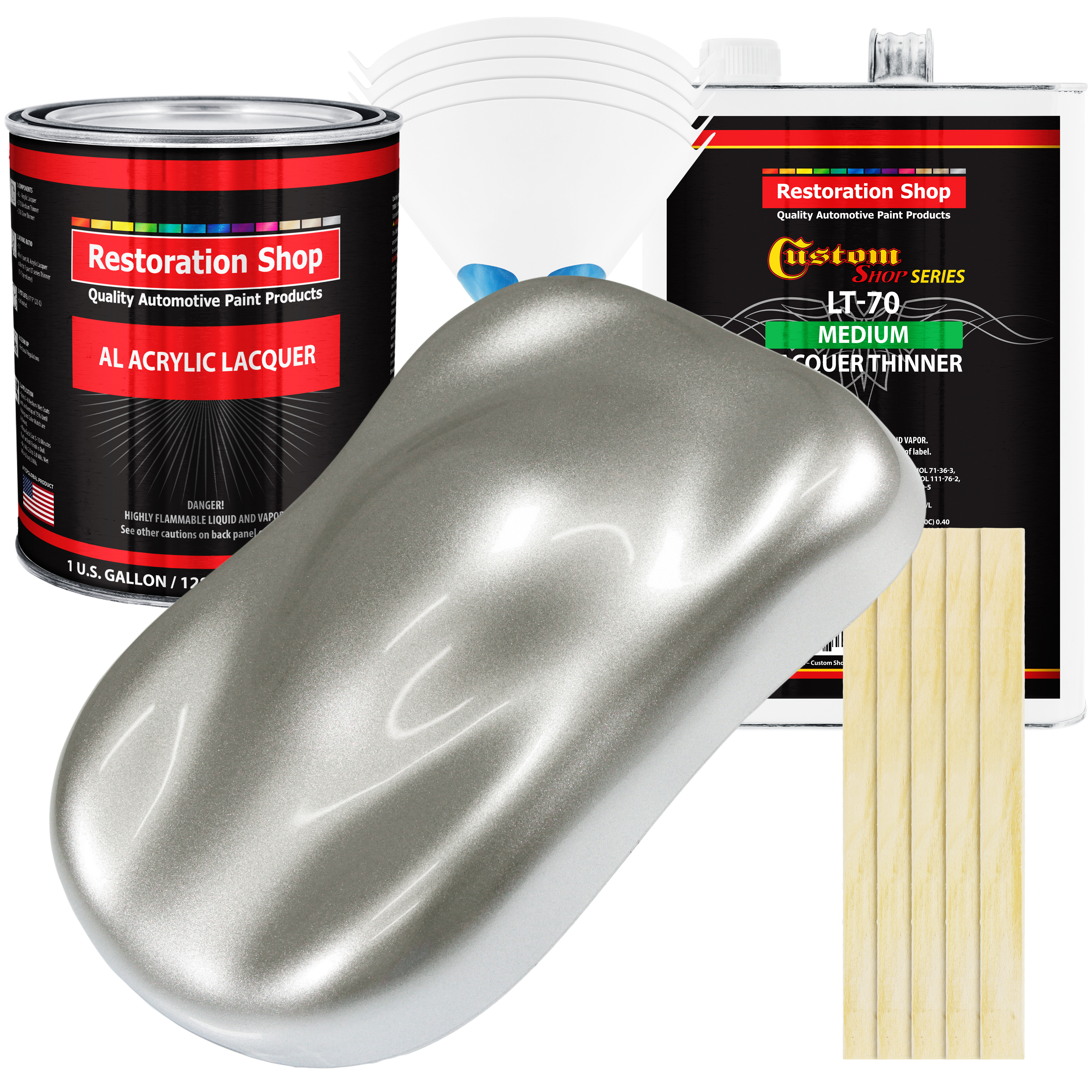 Restoration Shop Firemist Orange Acrylic Enamel Auto Paint - Gallon Kit With Hardener
